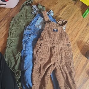 Carter's Overalls Childrens lot of 3 Corduroy Denim size 3T Jean